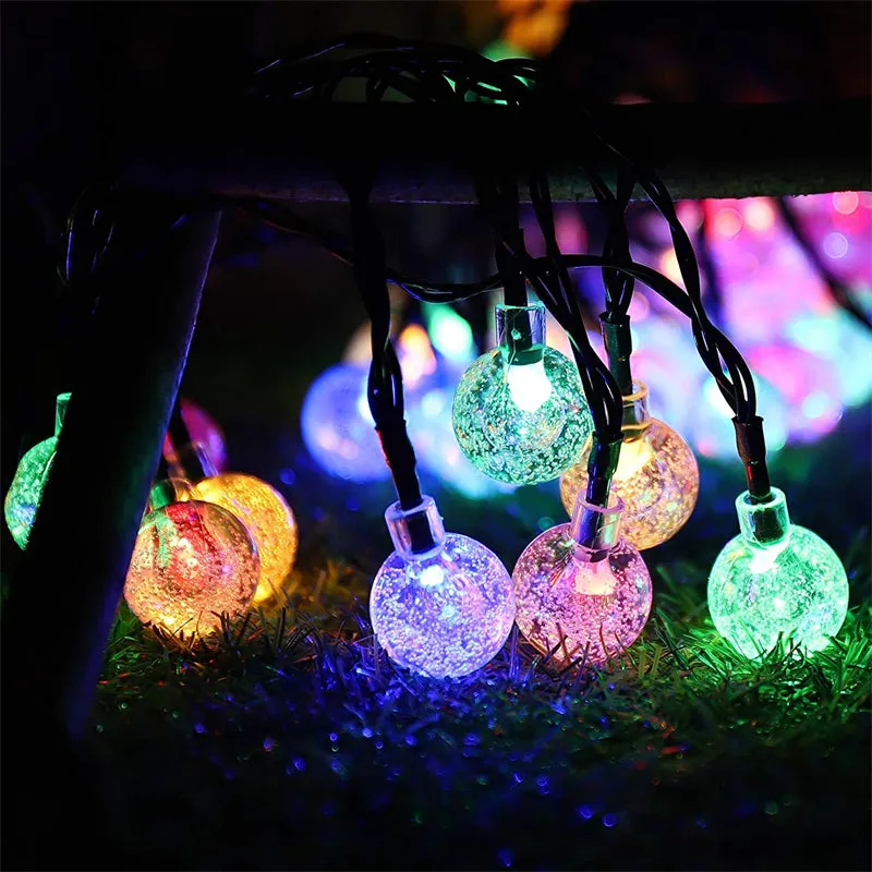 12 Meters 100 Lights Waterproof Solar Bulbs String Lights