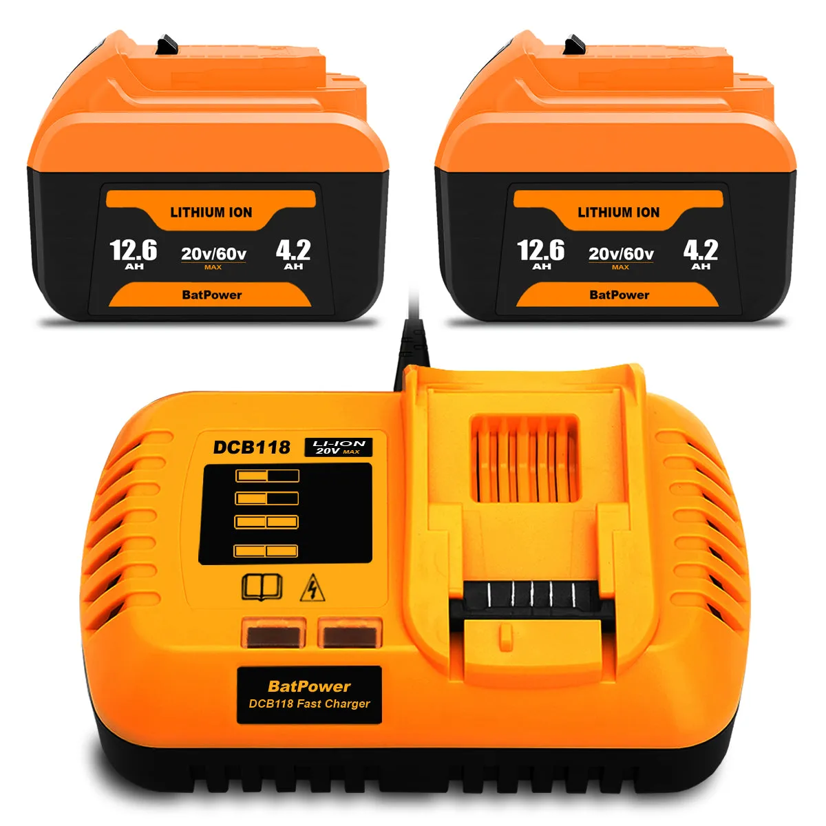 12.6Ah 20v 60v Battery and Charger Combo for Dewalt 20v 60v Lithium Battery with Charger 12Ah DCB612 DCB609 Dewalt 20v/60v Battery and Charger Kit