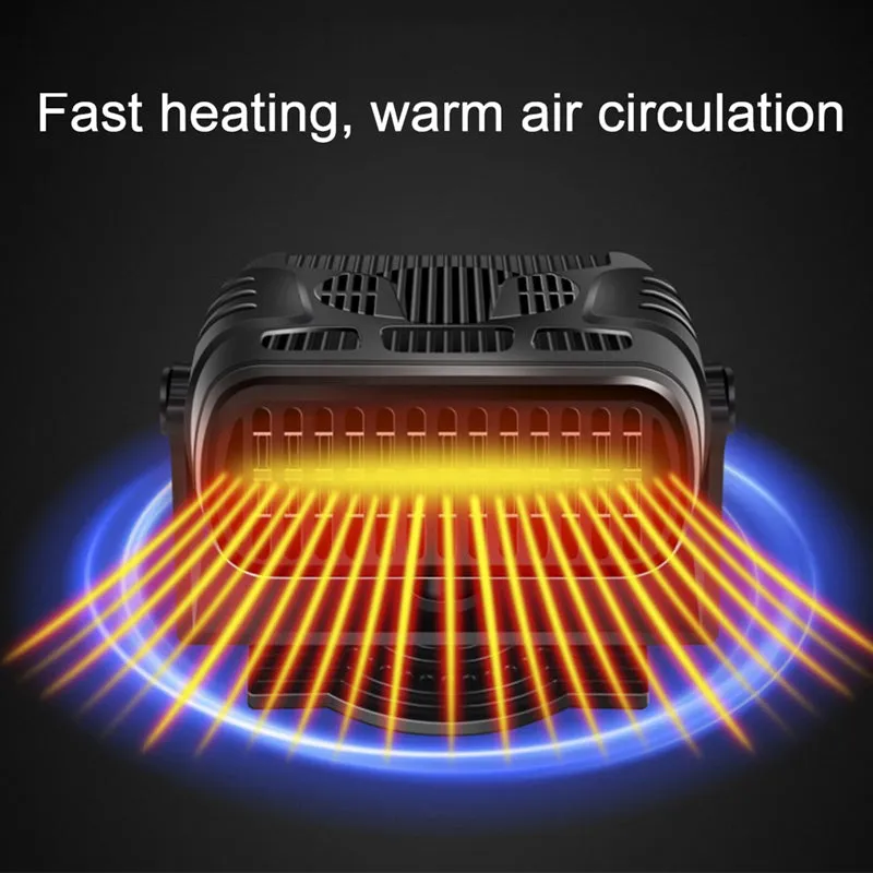 12V/24V 360 Degree Car Interior Heating Warmer Window Demister Defroster