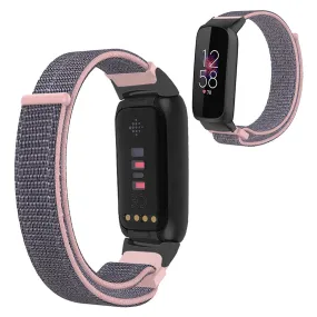 14mm Fitbit Luxe nylon loop watch strap - Sand Pink