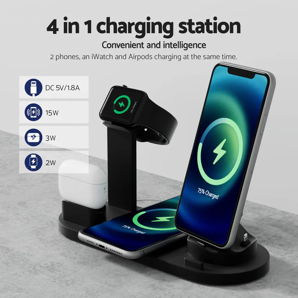 15W 4-in-1 Wireless Charger for Phone, Airpod, iWatch – Devanti