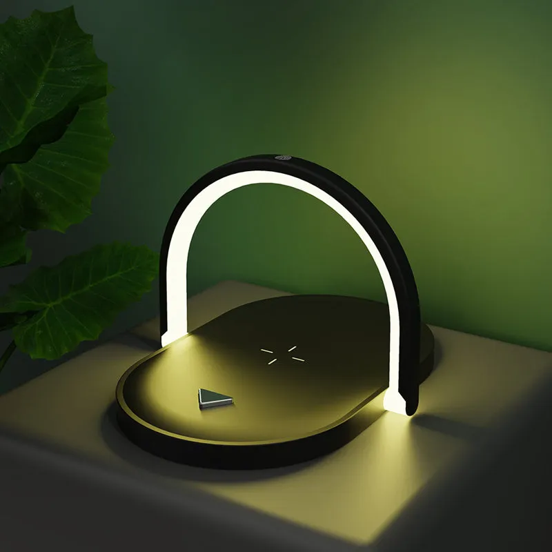 15W Qi Wireless Charger LED Desk Lamp With Phone Holder