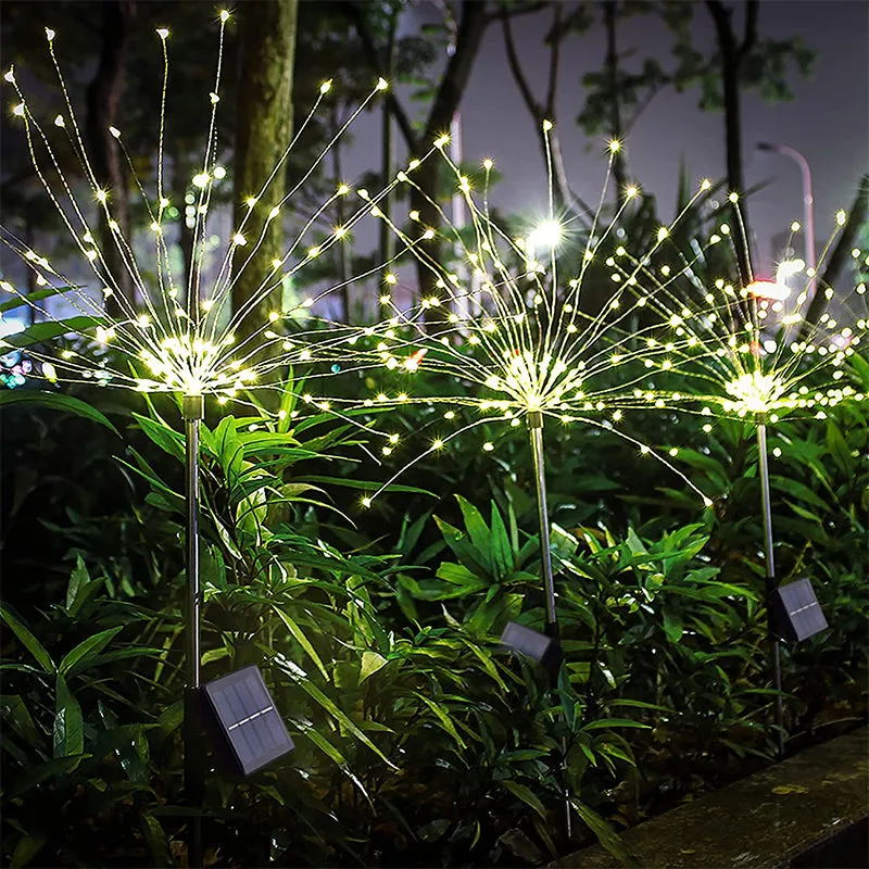 180 LED Solar Firework Starburst Hanging Lights 8 Modes Christmas Decoration