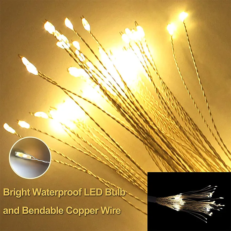 180 LED Solar Firework Starburst Hanging Lights 8 Modes Christmas Decoration