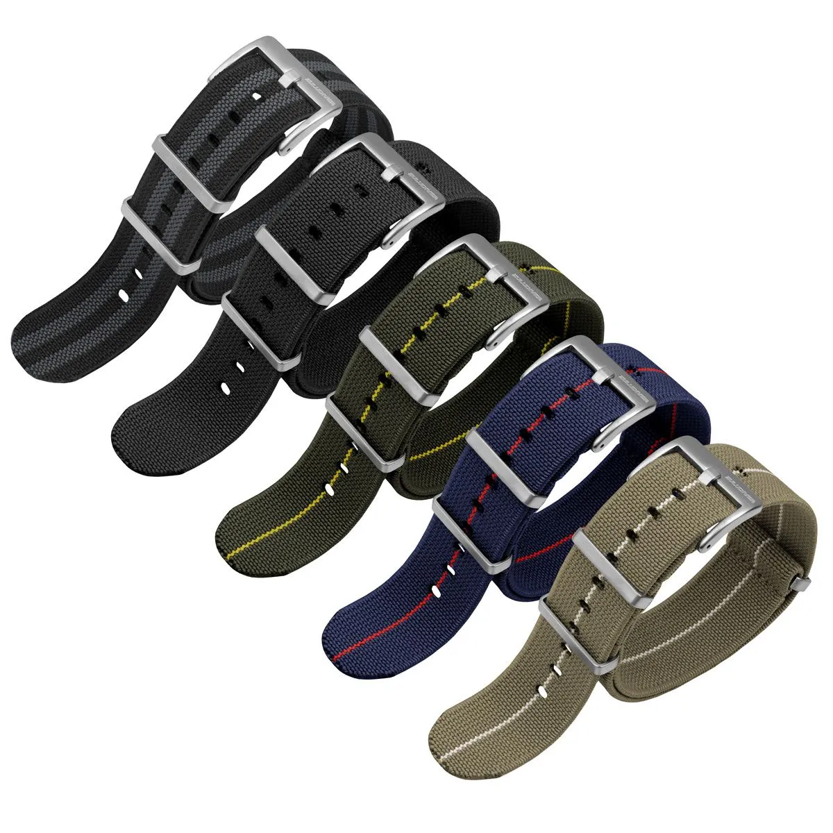 1973 British Military Watch Strap: AIRBORNE Elastic - Marine Nationale