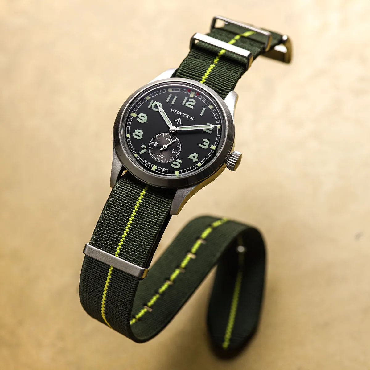 1973 British Military Watch Strap: AIRBORNE Elastic - Marine Nationale