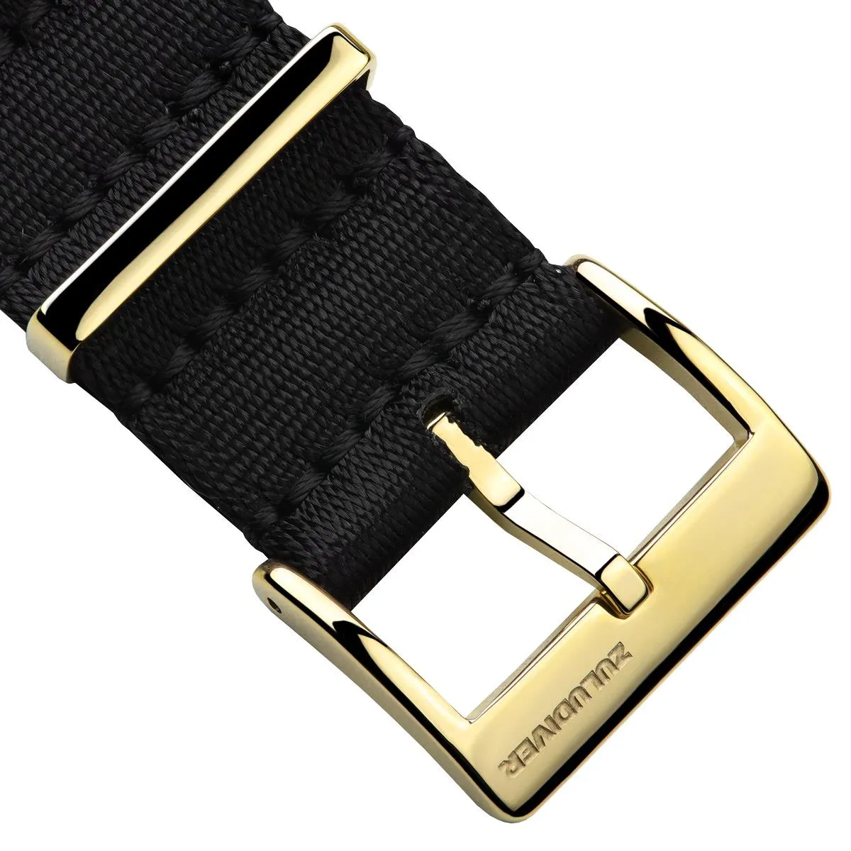 1973 British Military Watch Strap: ARMOURED RECON - Military Black, Gold