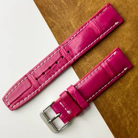 20mm Pink Unique Texture Alligator Watch Band For Men DH-226ADB