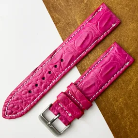 22mm Pink Unique Texture Alligator Watch Band For Men DH-226T