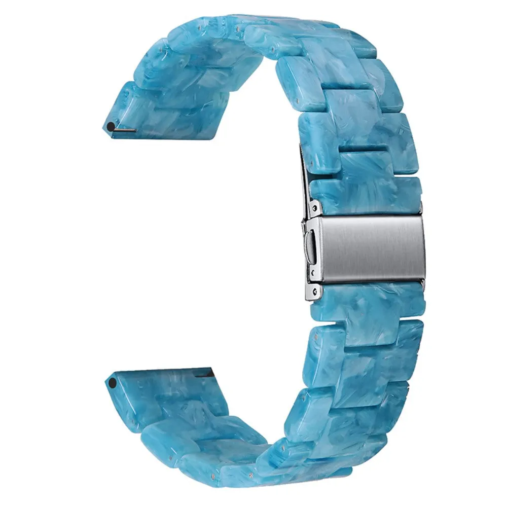 22mm resin stylish watch strap for Fossil watch - Marble Blue