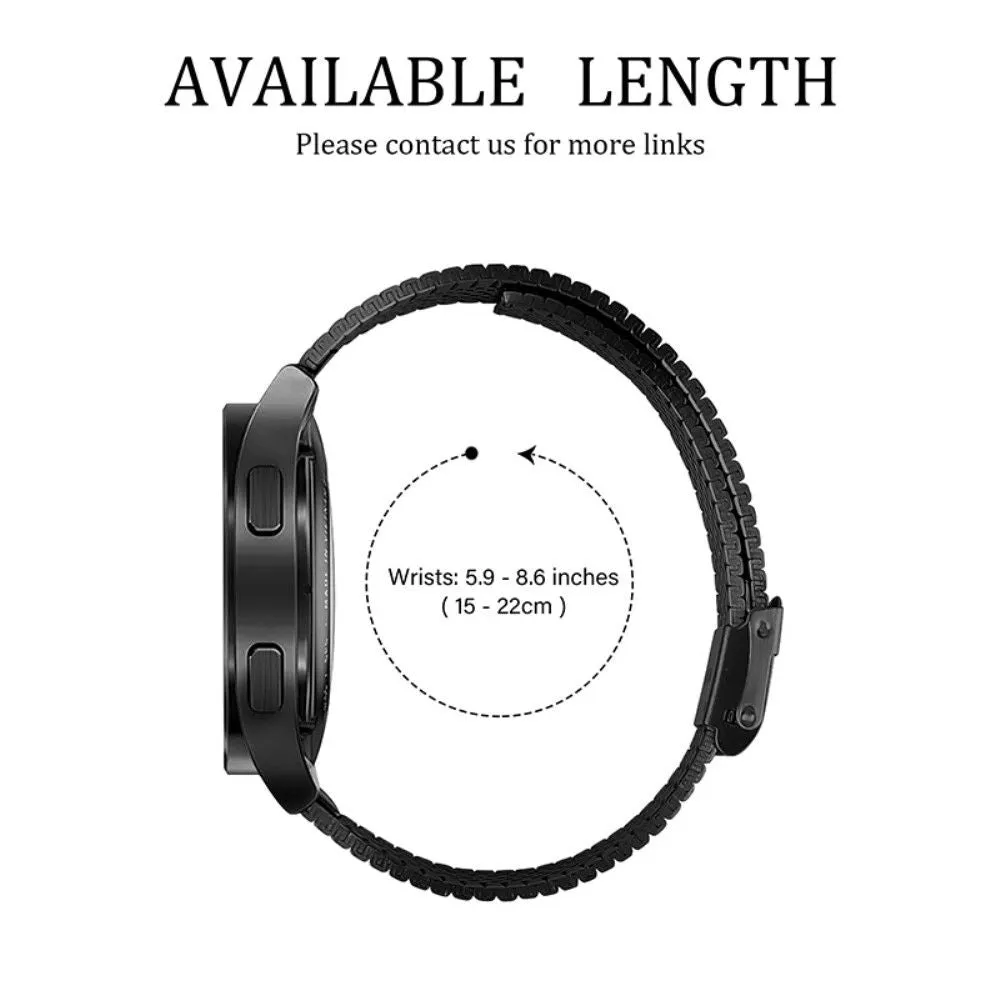 22mm stainless steel unique side texture watch strap for Samsung Gear S3 Frontier / S3 - Black