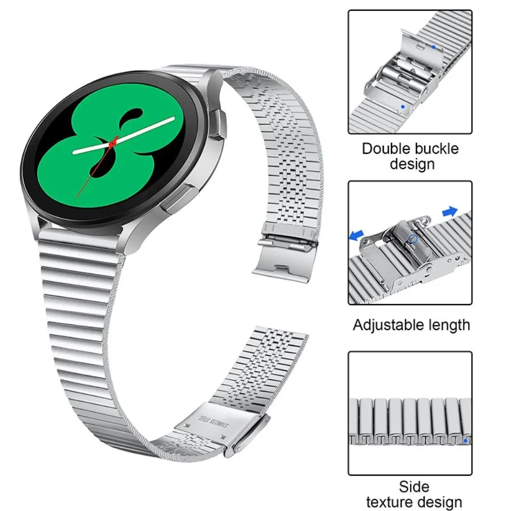 22mm stainless steel unique side texture watch strap for Samsung Gear S3 Frontier / S3 - Silver