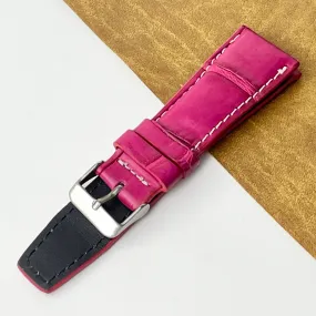 26mm Pink Unique Texture Alligator Watch Band For Men DH-226IDB