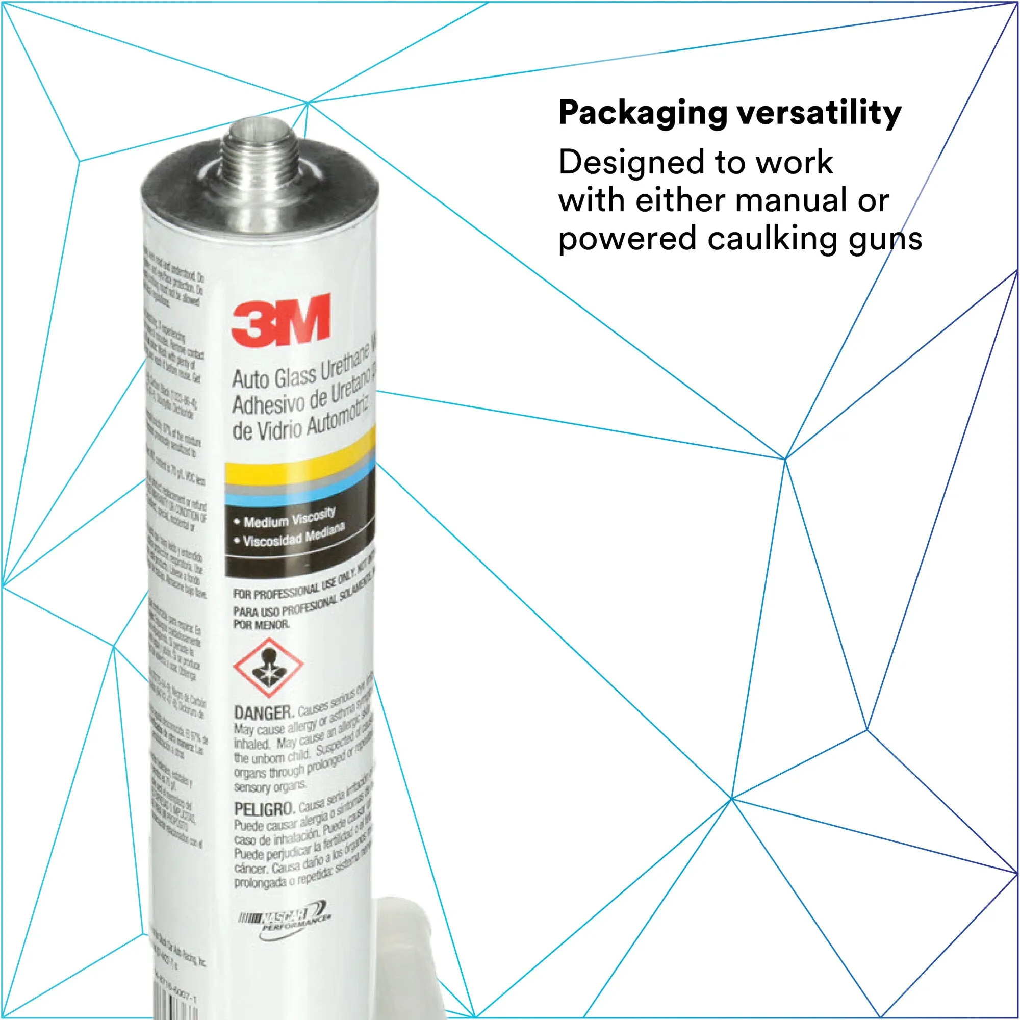 3M Auto Glass Urethane Windshield Adhesive, 08693, 10.5 fl ozCartridge