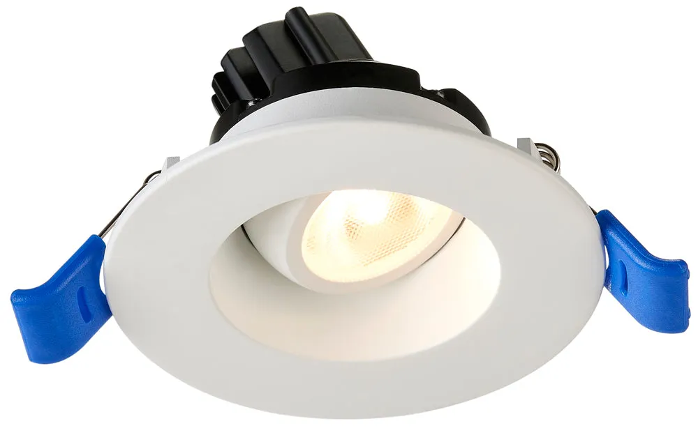 3" Round / Square Regressed Gimbal with 20° Tilt & 360° Rotation 7.5W 120V 15° CRI 90  Wet Type IC Air-Tight Energy Star