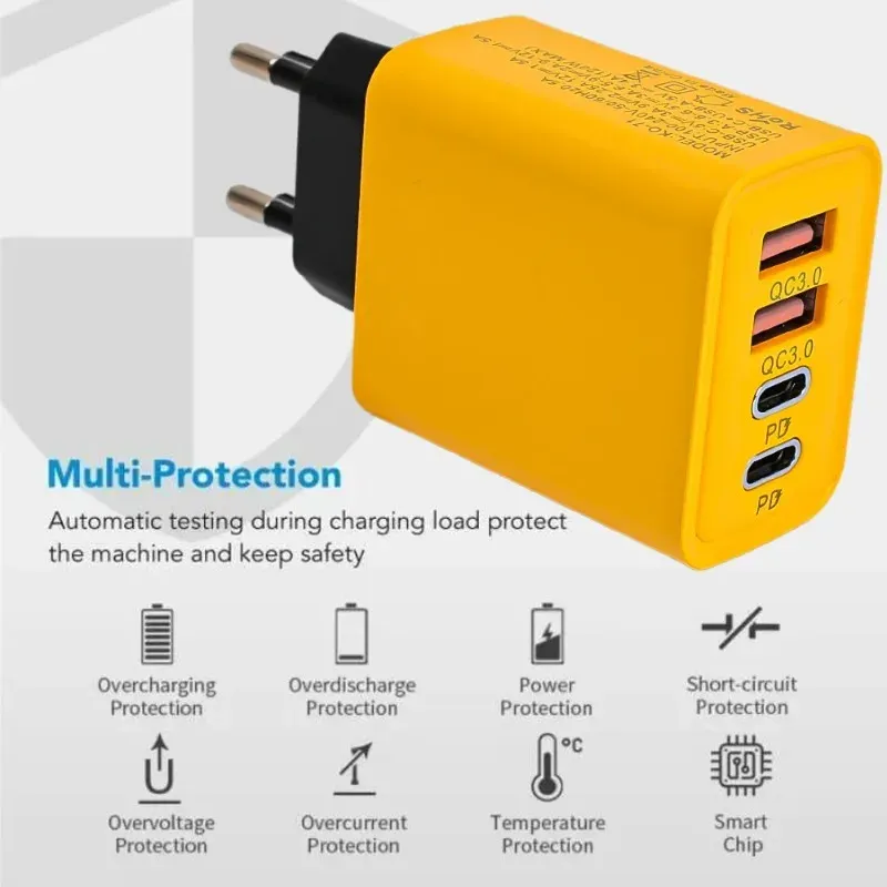 4 Ports USB C PD Charger