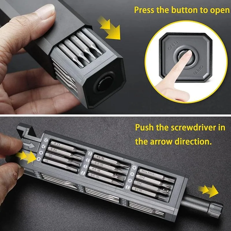 45-Piece Magnetic Precision Screwdriver Toolkit - Essential Repair Companion