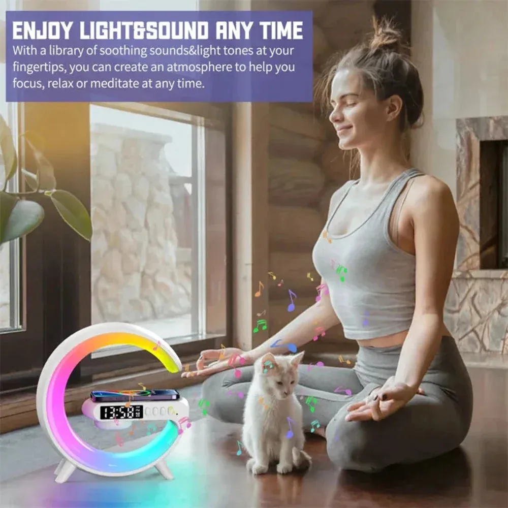 5.9" DeskTop RGB Wireless Charging Station Bluetooth Speaker