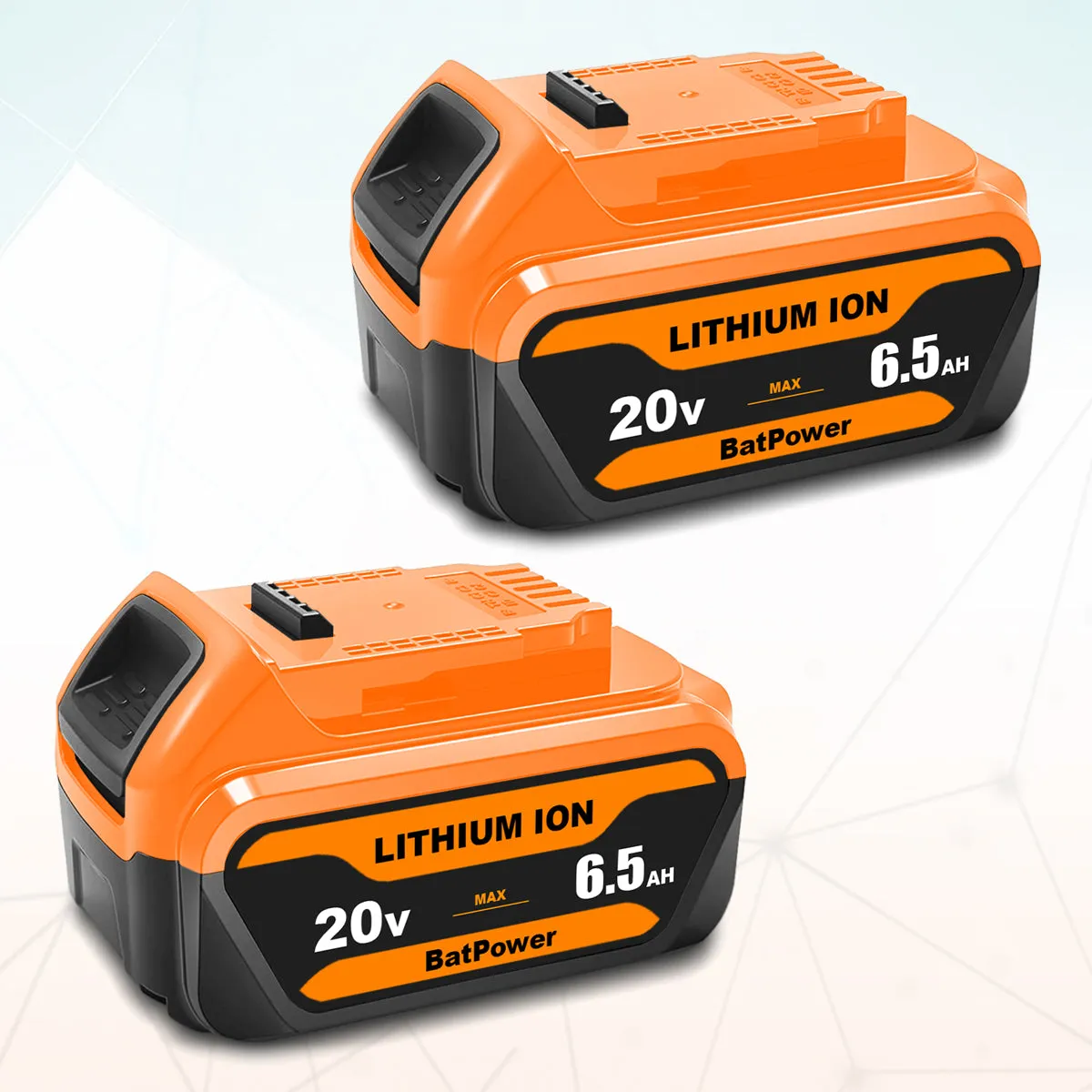 6.5Ah 20V Max Batteries with Charger Kit Replacement for Dewalt 20V Battery with Charger Combo DCB118 6Ah 5Ah 4Ah DCB206 DCB204 DCB205-2 Compatible with Dewalt 20v Battery and Charger