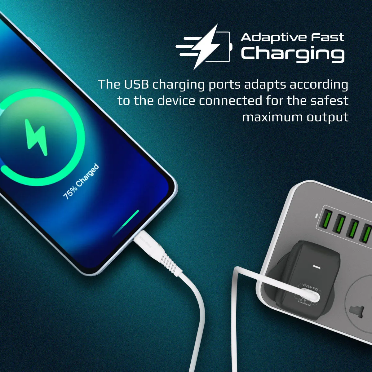 67W Super-Speed USB-C GaNFast Charger