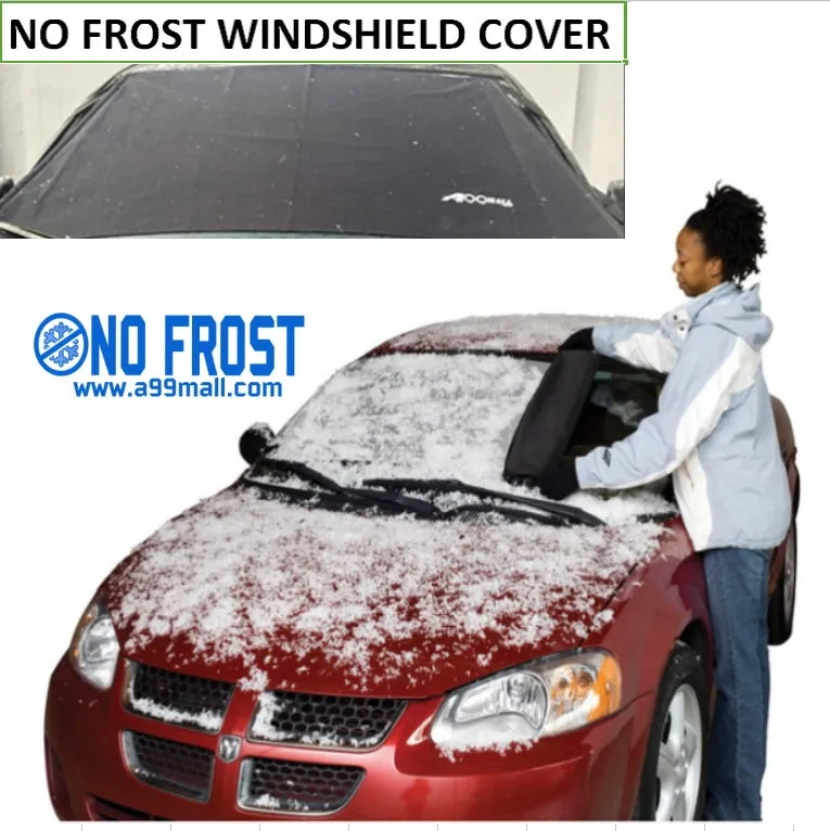 A99 Golf 1pc New Car Windshield Cover   2pcs Car Mirror Covers for Vehicle Winter Snow Removal- Magnetic Snow, Ice and Frost Guard - Fits SUV & Car Windshields-Auto Windshield Snow Cover 57x43"