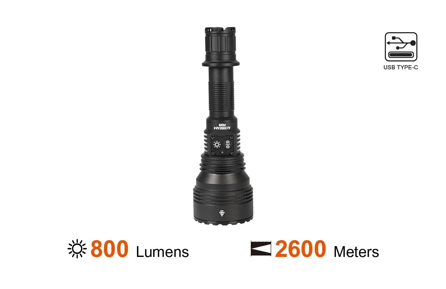 Acebeam W35 LC DEL Zoom LEP Flashlight