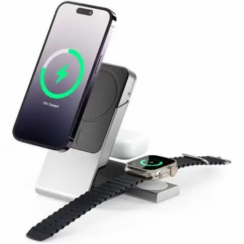 ALOGIC Matrix  3-in-1 Qi-Enabled Magnetic Wireless Charging Dock with Detachable 5000mAh Power Bank