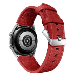 Amazfit GTR 47mm textured genuine leather watch strap - Red