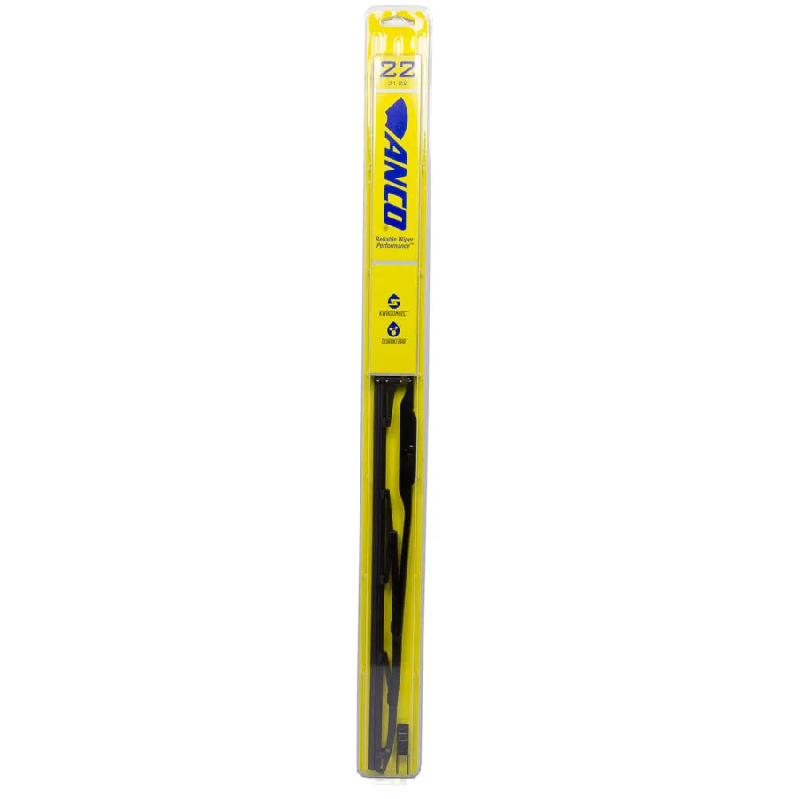 Anco Wiper Blade - 31 Series - 22 in Long - Rubber - Black - Universal -