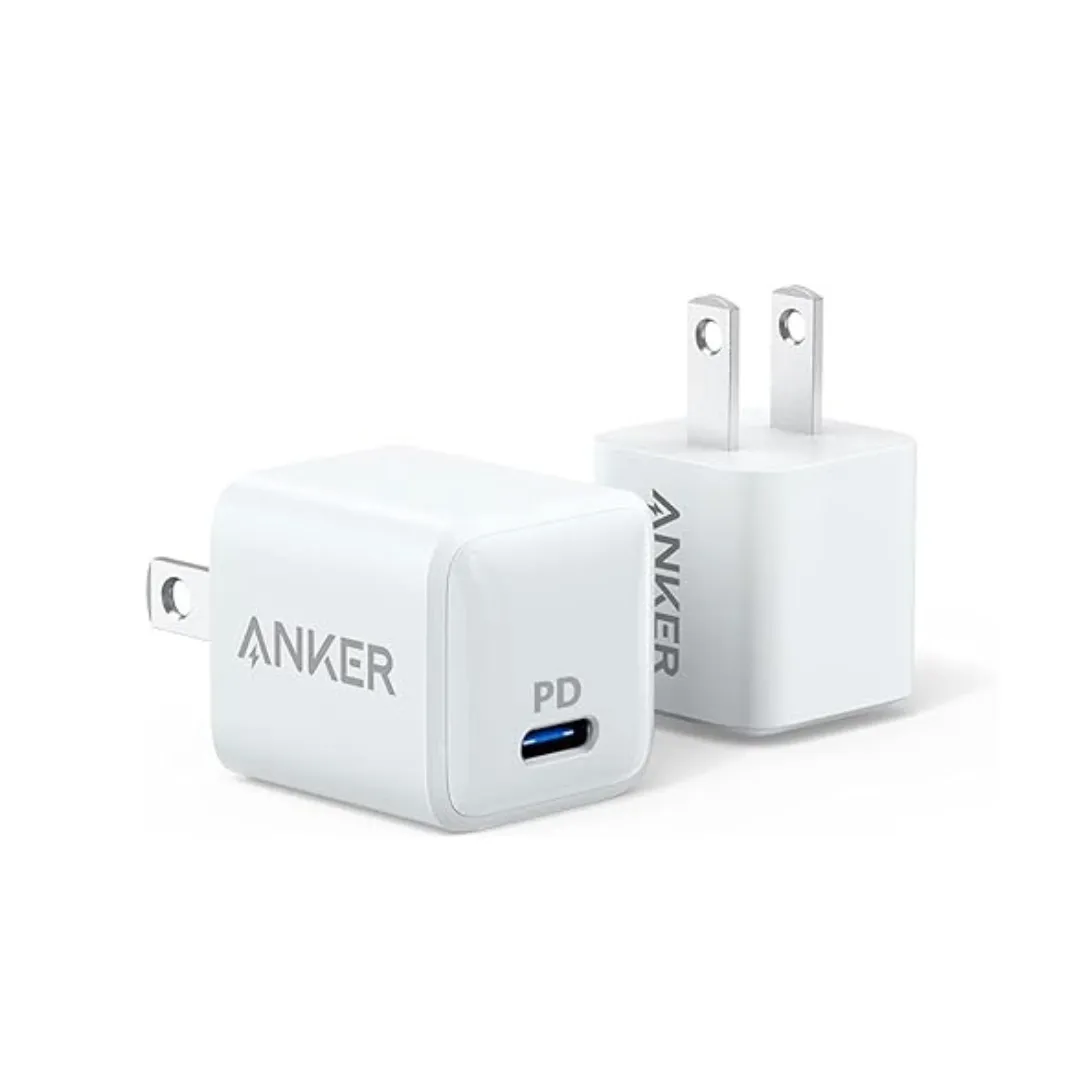 Anker [2-Pack] USB C Charger, Nano Charger 20W Powerport PD Durable Compact high Speed USB C Wall Charger