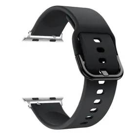 Apple Watch (45mm) simple silicone watch strap - Black