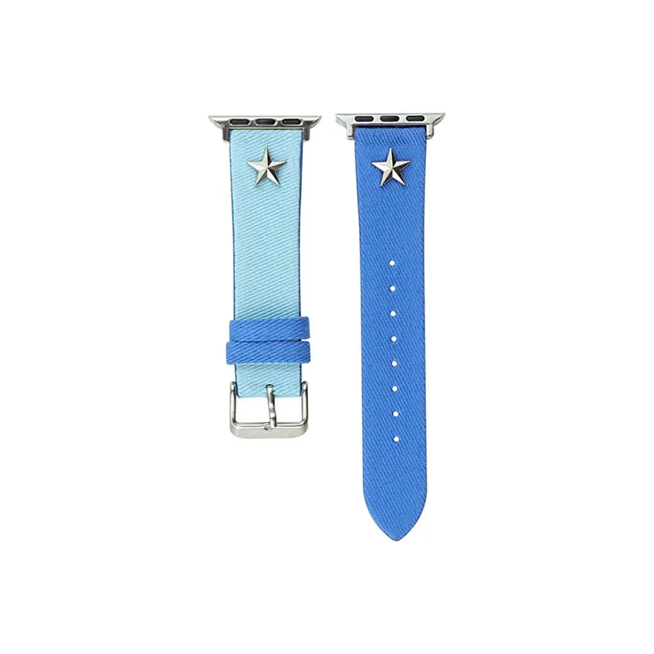 Apple Watch Leather Strap | Denim Splicing