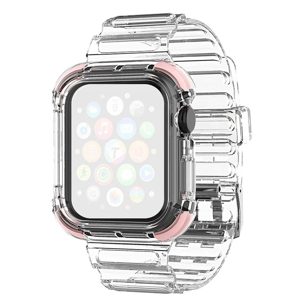 Apple Watch Series 6 / 5 40mm color edge clear style watch band - Pink