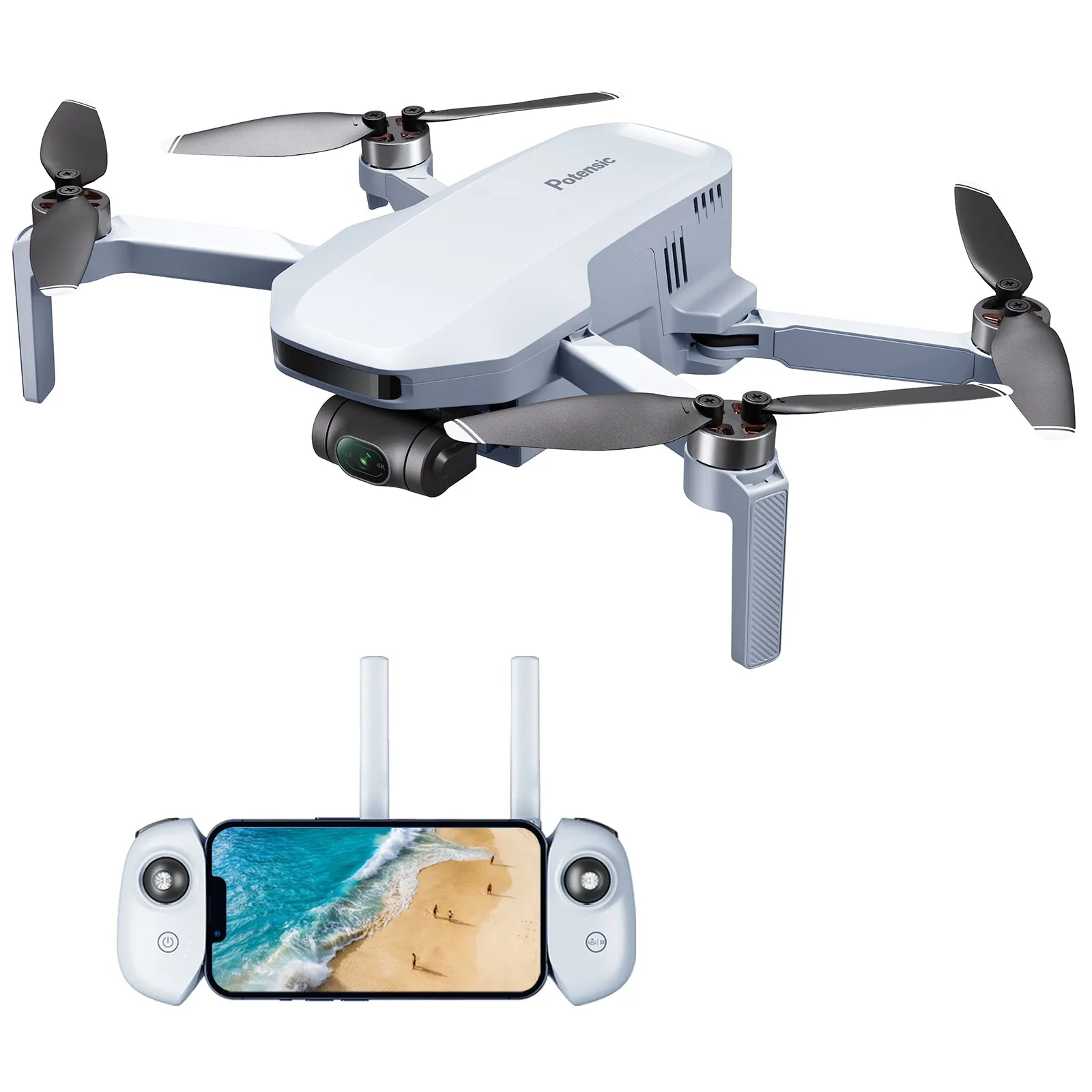 ATOM GPS Drone with 4K 3-Axis Gimbal, 6 km Video Transmission, Visual Tracking, C0