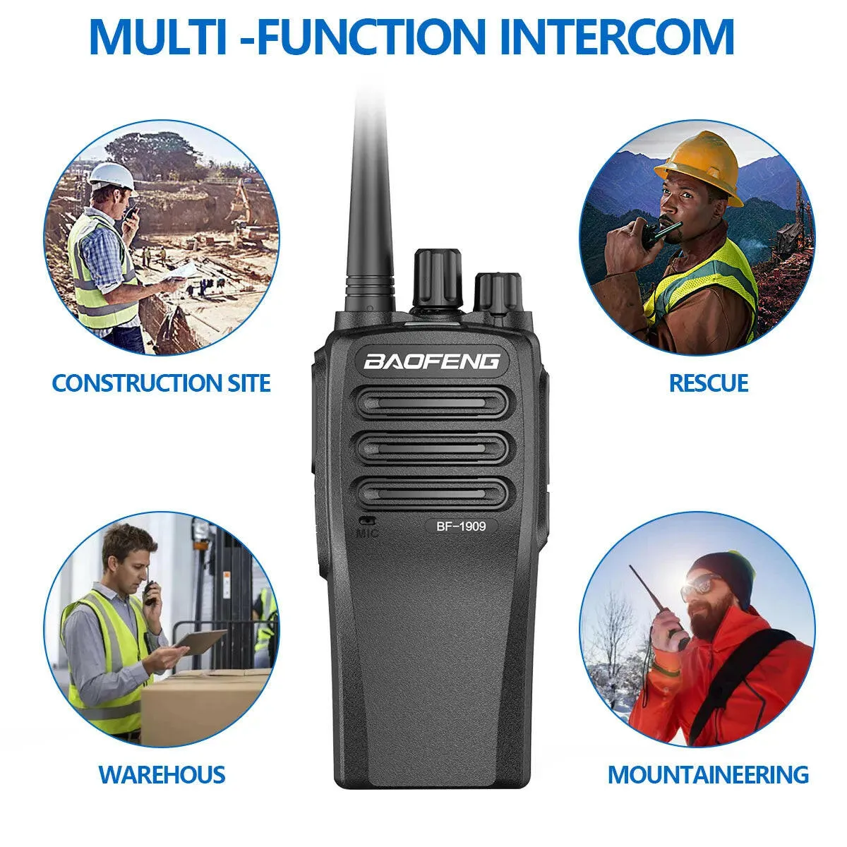 Baofeng BF-1909 Walkie Talkie Long Range Powerful UHF 400-470mhz CB Radio Two Way Radio hunting BF-888S BF-1904  Upgrade