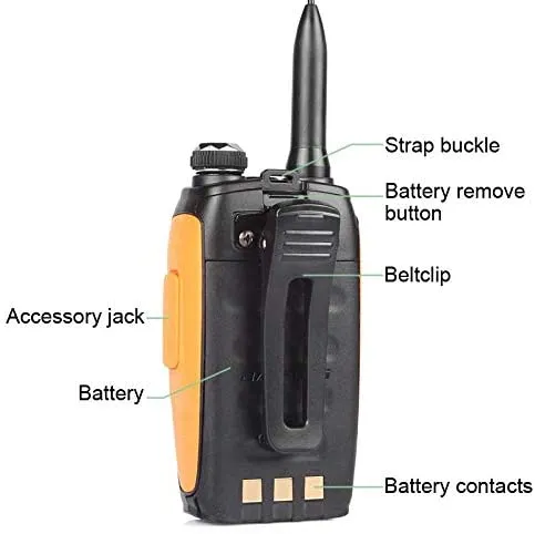 Baofeng GT-3 Mark II [5 Pack Cable] | Dual Band | 5W | Better Antenna | VOX | Flashlight [DISCONTINUED]