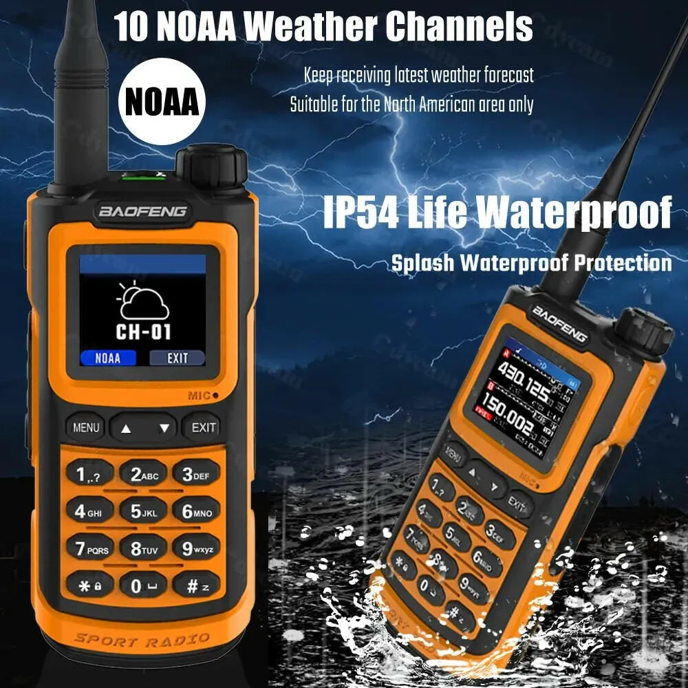 Baofeng UV G30 Pro Portable Walkie Talkie 10W Long Range FM Radio Stopwatch 1000 Channels USB-C Charger Hunting Ham 2-Way Radios