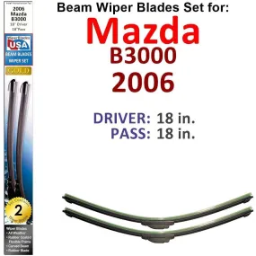 Beam Wiper Blades for 2006 Mazda B3000 (Set of 2)