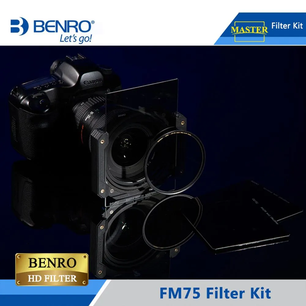 Benro FM75 75mm Filter Kit System ND/GND/CPL Professional Filter Hold Support For Camera Lens DHL Free Shipping