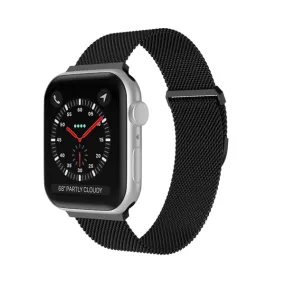 Black Milano Magnetic Stainless Steel Mini Buckle Apple Watch Band 黑色米蘭磁吸式不銹鋼迷你扣 Apple 錶帶 (KCWATCH1159)