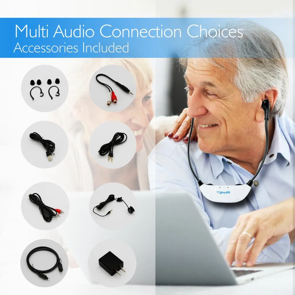 Bluetooth 2.4Ghz Tv Assistive Hearing Amplifier Headset