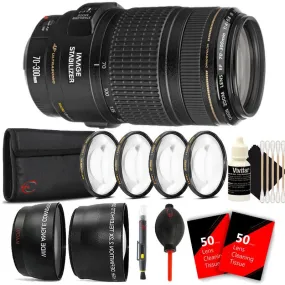 Canon EF 70-300mm f/4-5.6 IS USM Lens with Accessory Bundle for Canon 77D and 80D