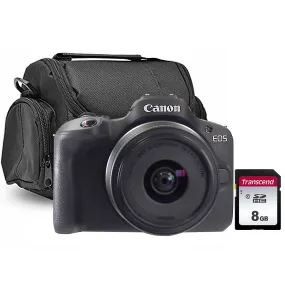 Canon EOS R100 Mirrorless Camera Black with Canon RF-S 18-45mm Lens Basic Kit