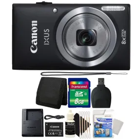 Canon IXUS 185 / ELPH 180 20MP Digital Camera Black with Accessory Bundle