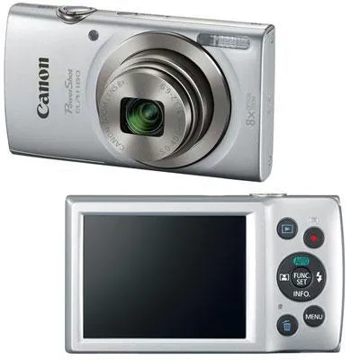 Canon PowerShot 180 20 Megapixel Compact Camera - Silver  1093C001