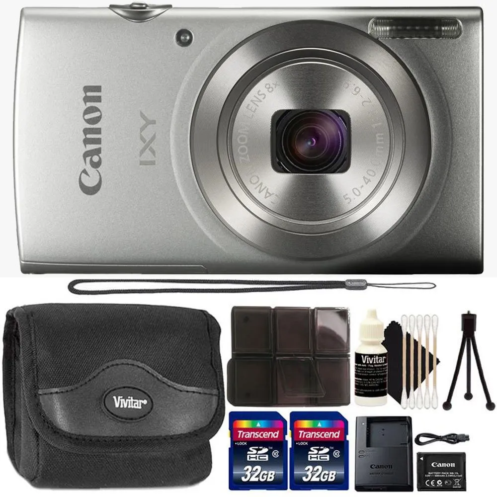 Canon PowerShot IXY 200 / Elph 180 20MP Digital Camera   Complete Starter Bundle