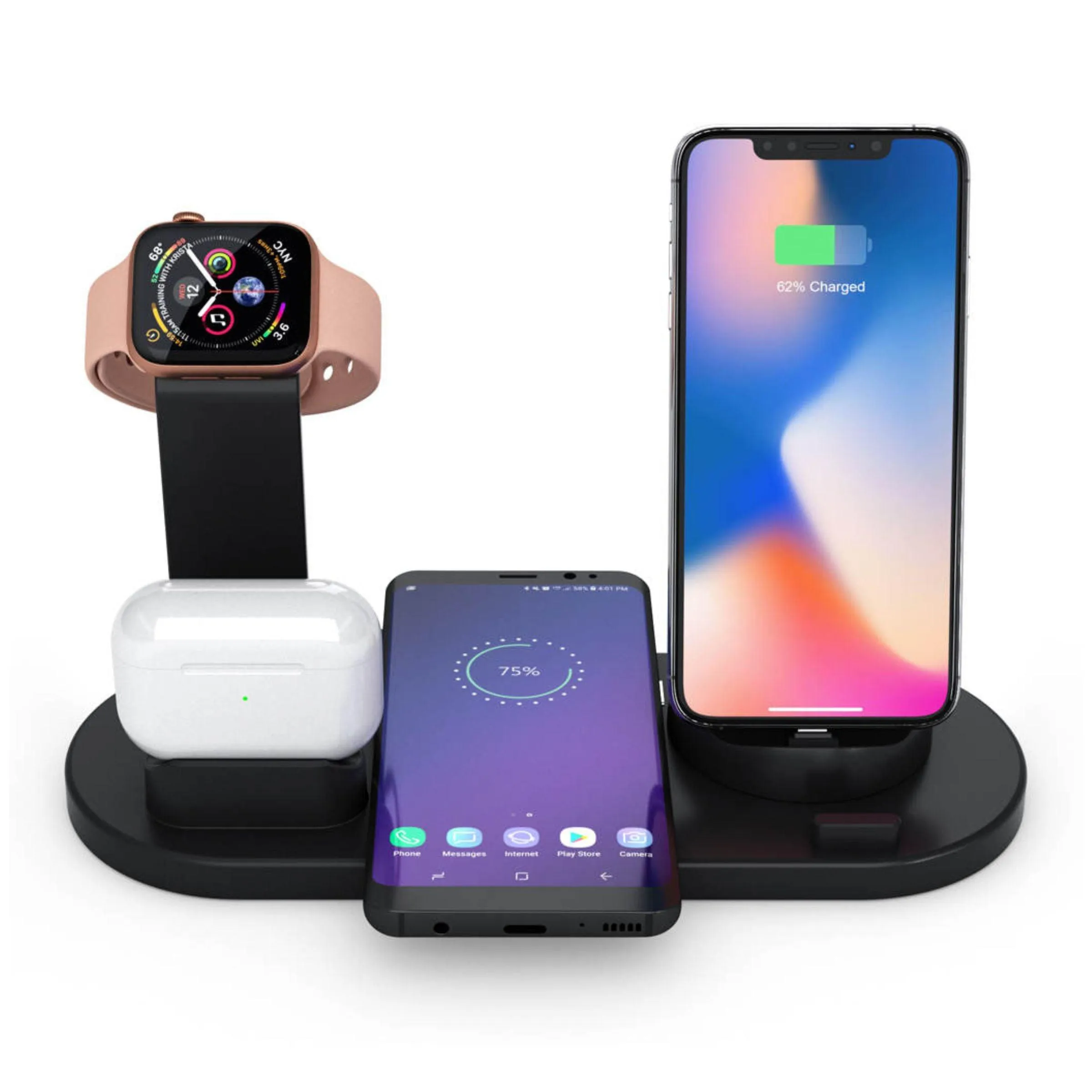 ChargeUp 6-in-1 Wireless Charging Station w/ Watch Charger INCLUDED