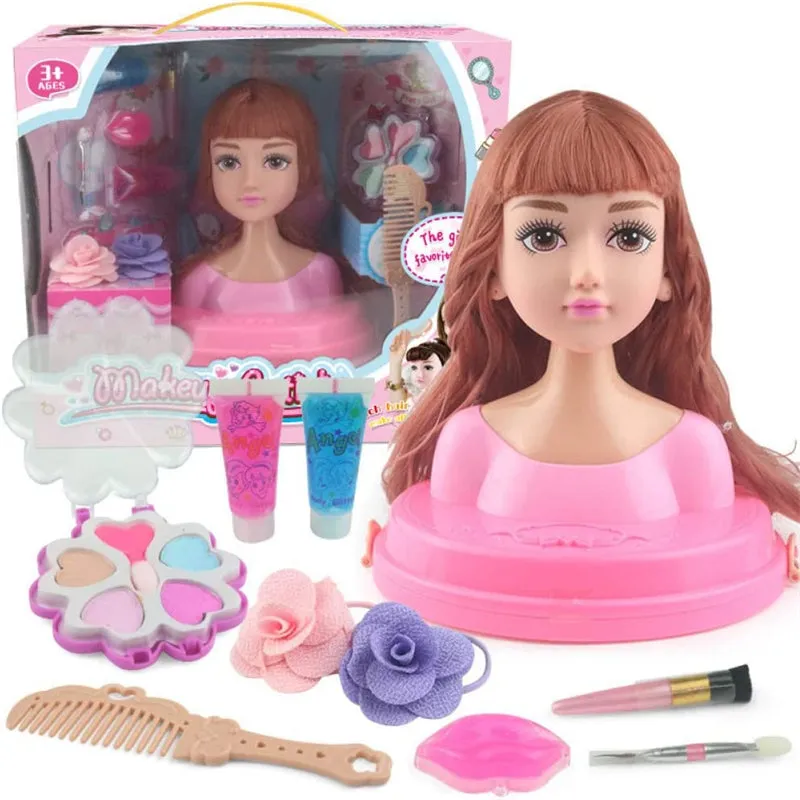 Children's Practice Simulation Barbie Doll Makeup Toy Set