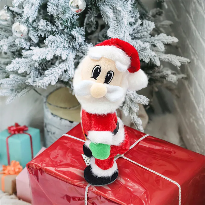 Christmas Electric Shaking Hips Santa Claus Plush Toy for Kids