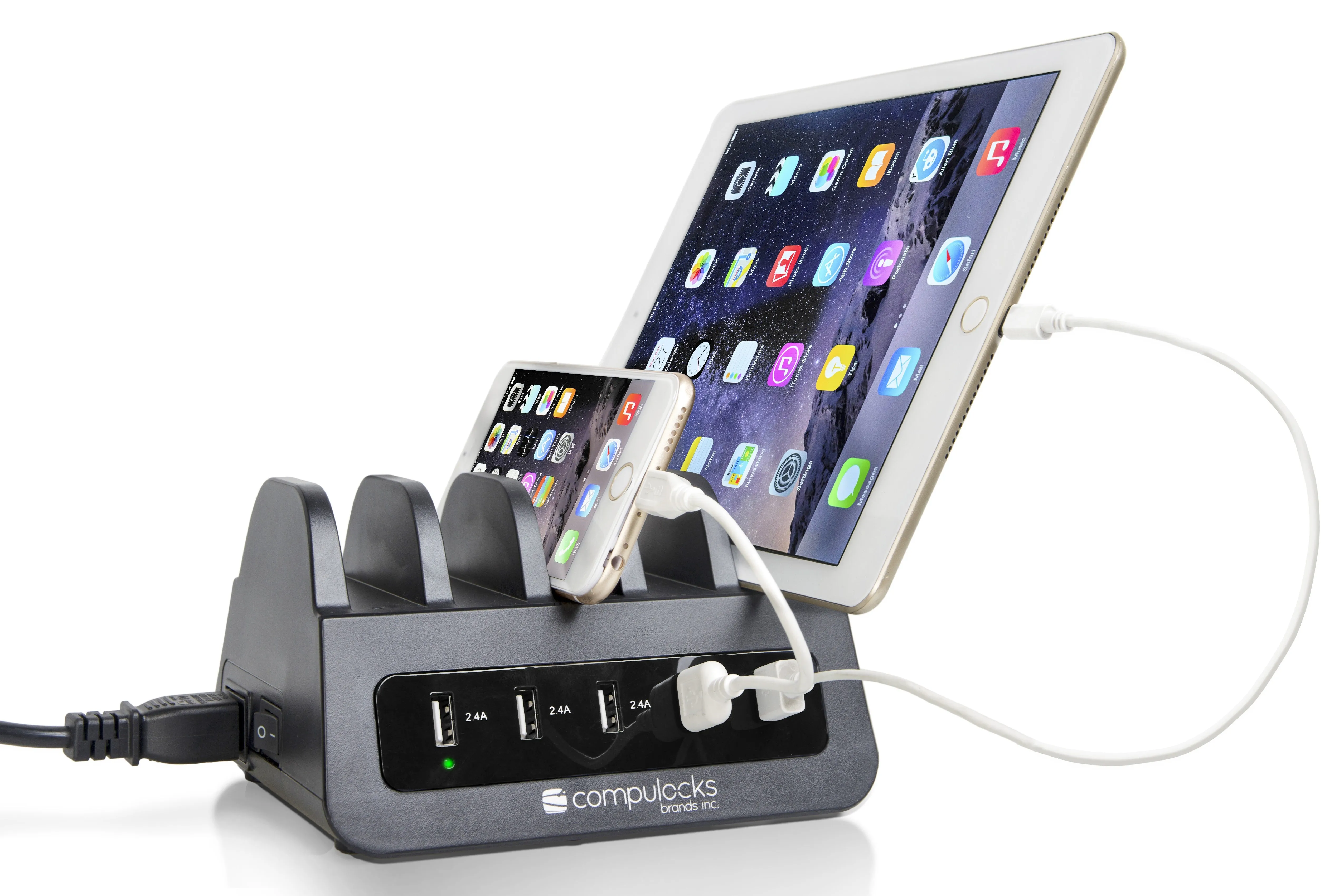 Compulocks 5 Port Usb-C And Usb-A Charging Dock With Uk Plug - Charging Dock - 10 Output Connectors (Usb, 24 Pin Usb-C)